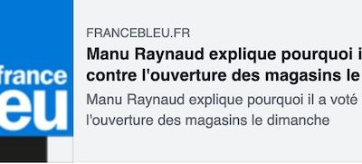 [France Bleu Hérault] Les « Dimanches du Maire »: un débat du 20ème siècle selon Manu Reynaud