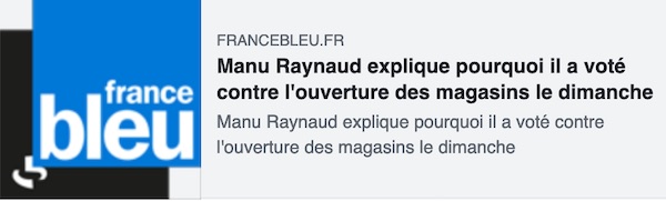 [France Bleu Hérault] Les « Dimanches du Maire »: un débat du 20ème siècle selon Manu Reynaud