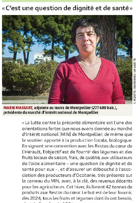 Écologie et solidarité : Marie Massart (Gazette des communes 21/27 février 2022)