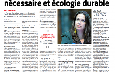 Interview de Coralie Mantion sur le PLUi (Midi Libre du 8 avril 2023)