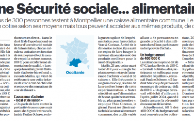Une sécurité sociale alimentaire (Aujourd&rsquo;hui en France – 28092023)