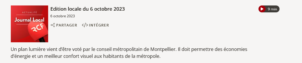 Plan Lumière : Bruno Paternot sur RCF (06102023)