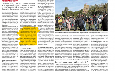 Opposition aux projets routiers (Manu Reynaud – Midi Libre du 23.10.2023)