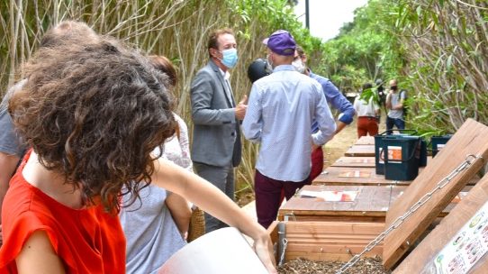 Inauguration d’un composteur collectif à Port Marianne
