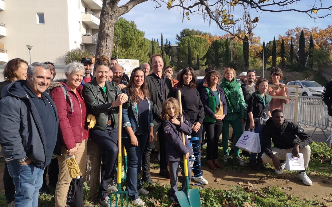 Célia Serrano et François Vasquez : rallye vélo compost et inauguration 50ème composteur de quartier (18.11.2023)